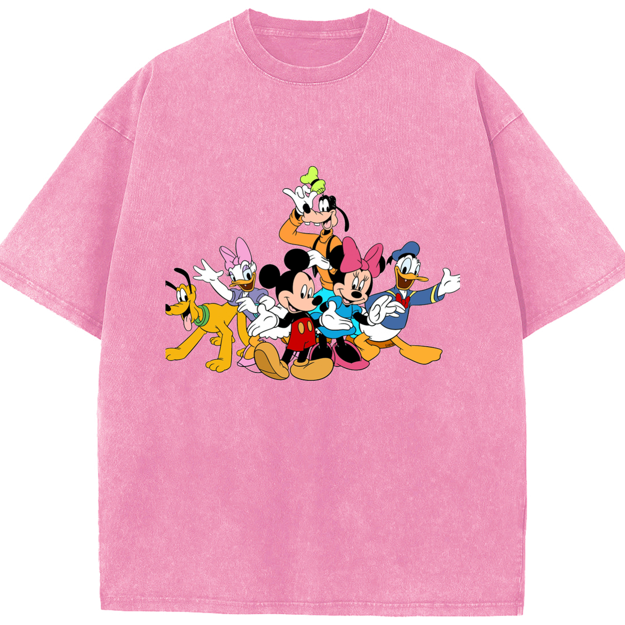 （画像用） ミッキーマウス Mickey Mouse 綿100% ヴィンテージ風 半袖Tシャツ（フロントプリント）